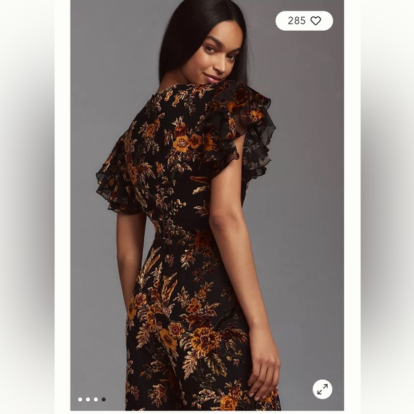 Anthropologie NWT HUTCH FLORAL WRAP-FRONT JUMPSUIT size 2. - Picture 5 of 9